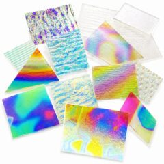 CBS Dichroic Glass Clear Scrap, 2 & 3 mm, COE 90
