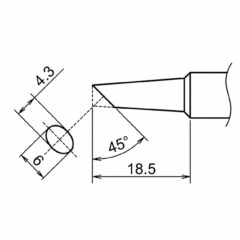 HAKKO soldering tip T19-C4