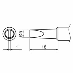 HAKKO soldering tip T19-D5